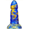 MetallicAnal Gode Torff 16 x 5.8cm Bleu-Doré
